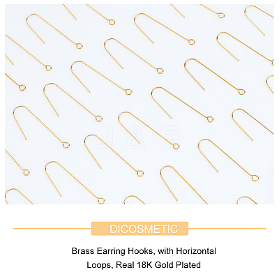 70Pcs Brass Earring Hooks KK-DC0001-14-1