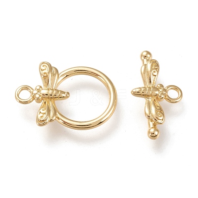 Brass Toggle Clasps KK-F820-06G-1