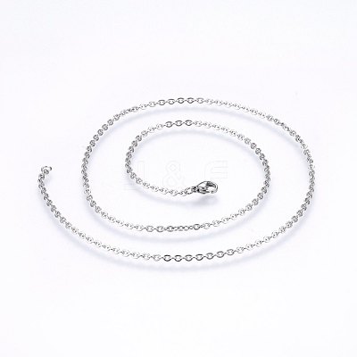 Non-Tarnish 304 Stainless Steel Cable Chains Necklaces NJEW-F226-04P-07-1