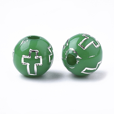 Plating Acrylic Beads PACR-Q113-10H-1