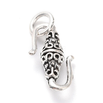 Tibetan Style Alloy S-Hook Clasps PALLOY-P224-25AS-1