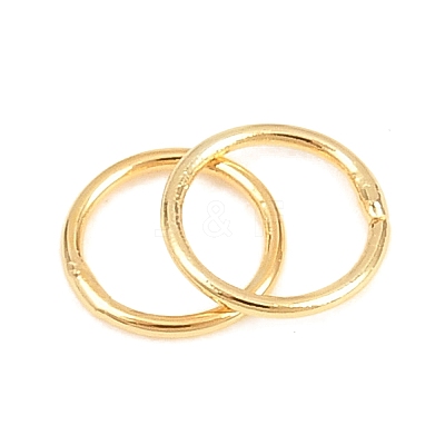 Brass Closed Jump Rings KK-D257-01G-09-1