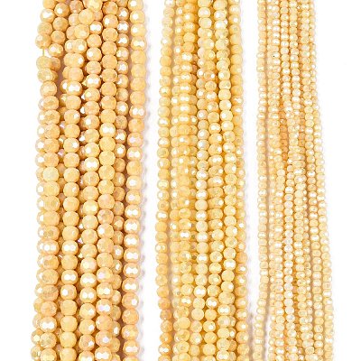 Anti-Tarnish Electroplate Glass Beads Strands EGLA-ZX010-6mm-13-1