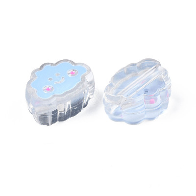 Transparent Acrylic Beads X-ACRC-S039-01-1