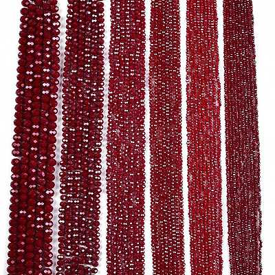 Electroplate Glass Beads Strands EGLA-A044-P6mm-A02-1