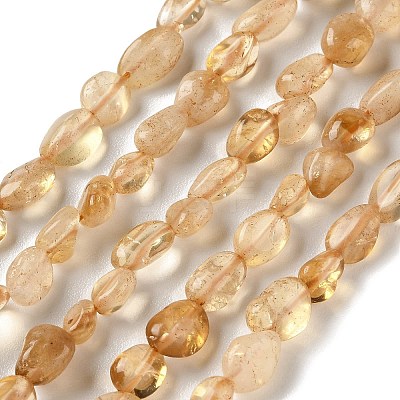Natural Citrine(Heated) Beads Strands G-F827-A01-01-1