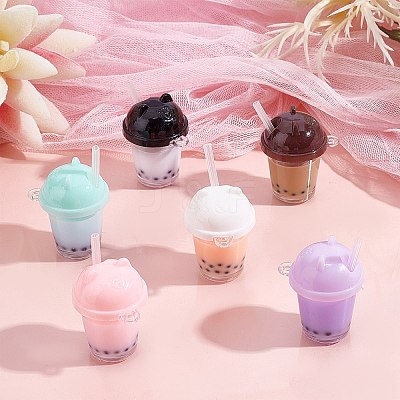 DIY Bubble Tea/Boda Milk Tea Charm Keychain Making Kit DIY-SC0019-18-1