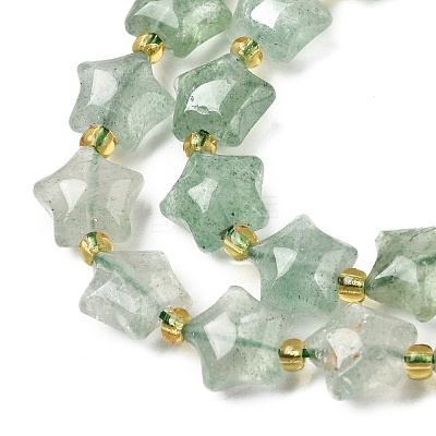 Natural Green Strawberry Quartz Beads Strands G-Z080-A32-10mm-1