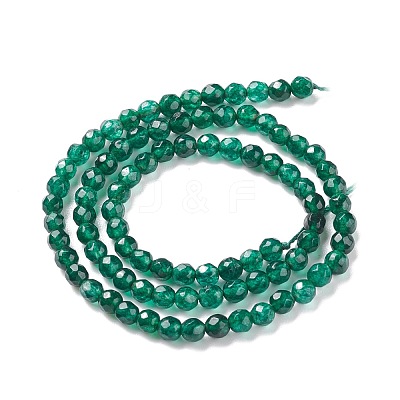 Dyed Natural White Jade Round Beads Strands G-E311-4mm-04-1