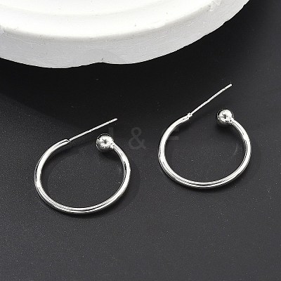 Brass Stud Earrings EJEW-L245-001P-1