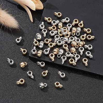 60Pcs 2 Styles CCB Plastic Tube Bails CCB-YW0001-31-1
