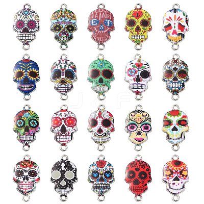 40Pcs 20 Styles Cinco de Mayo Alloy Enamel Connector Charms ENAM-CJ0004-87-1