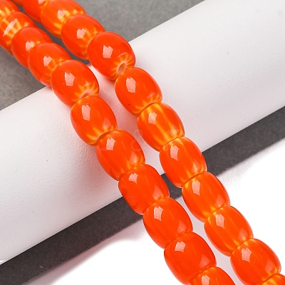 Handmade Lampwork Chevron Beads Strands LAMP-K041-01B-22-1