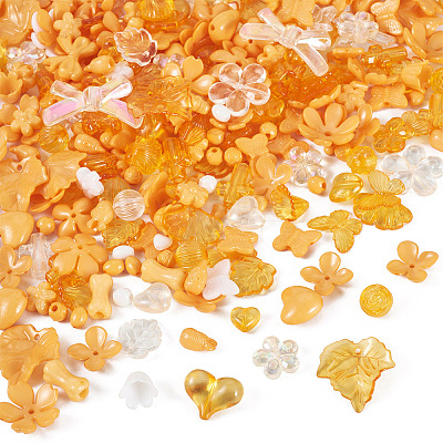 100G Transparent & Opaque Acrylic Beads TACR-TA0001-57B-1