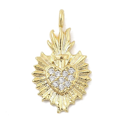 Brass Micro Pave Cubic Zirconia Pendants LS-KK-S514-04D-G-1