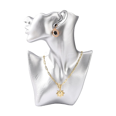 High End Resin Side Body Model Portrait Jewelry Stand NDIS-B001-03B-1