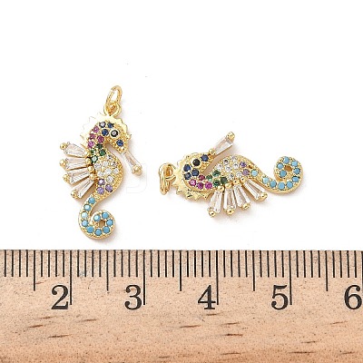 Brass Micro Pave Cubic Zirconia Pendants KK-D502-26J-G-1