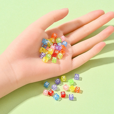 1190Pcs 7 Colors Transparent Acrylic Beads TACR-YW0001-58-1