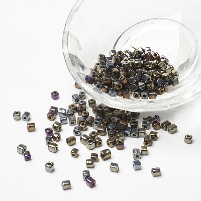 Plated Glass Seed Beads SEED-R026-C02-1