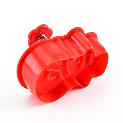 Christmas Themed Plastic Plastic Cookie Cutters BAKE-PW0007-023-1