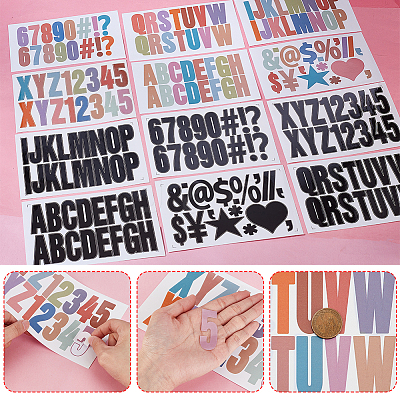 6 Sets 2 Colors Paper Self-Adhesive Stickers DIY-GA0009-63-1