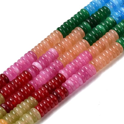 Dyed Natural White Jade Beads Strands X-G-H333-02B-1