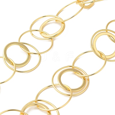 Rack Plating Brass Ring Link Chain CHC-H105-08G-1