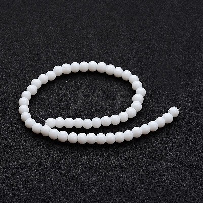 Opaque Color Glass Round Bead Strands GLAA-I026-6mm-02-1