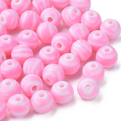 Opaque Striped Acrylic Beads MACR-S373-27A-05-1