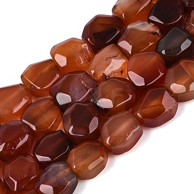 Dyed & Heated Natural Agate Beads Strands G-N359-15A-08-1