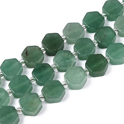Natural Green Aventurine Beads Strands G-P534-A17-02-1