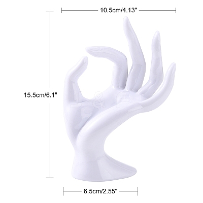 Plastic Ring Display Hand Model LS-DIY-I047-04B-1