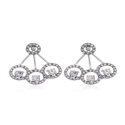 Chic and Stylish Flat Round Alloy Stud Earrings DS9375-1