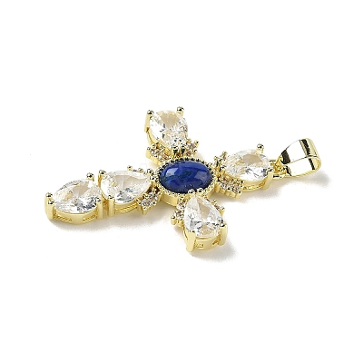 Natural Lapis Lazuli Pendants G-P585-04G-06-1