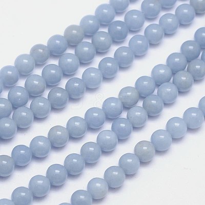 Natural Angelite Beads Strands G-L411-18-6m-1