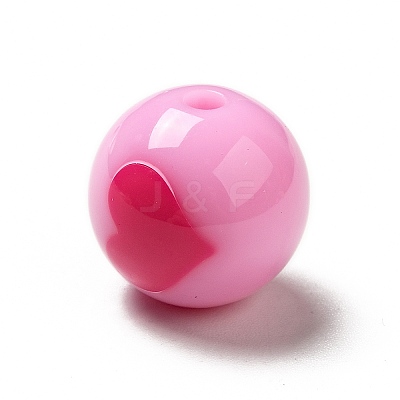 Two Tone Opaque Acrylic Beads SACR-K003-03C-1
