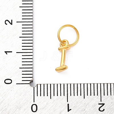 925 Sterling Silver Letter Charms with Jump Rings STER-R008-01G-I-1