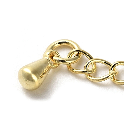 Brass Curb Chain Extender KK-Q807-13G-1
