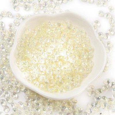 6/0 Inside Colours Fringe Glass Seed Beads SEED-A034-03I-1
