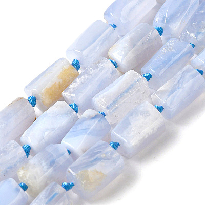 Natural Blue Lace Agate Beads Strands G-F509-63-01-1