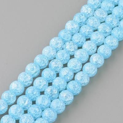 Synthetic Crackle Quartz Beads Strands GLAA-S134-6mm-13-1