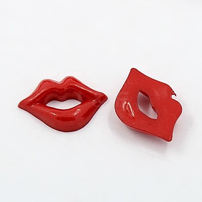 Acrylic Lip Shaped Cabochons X-BUTT-E024-A-04-1