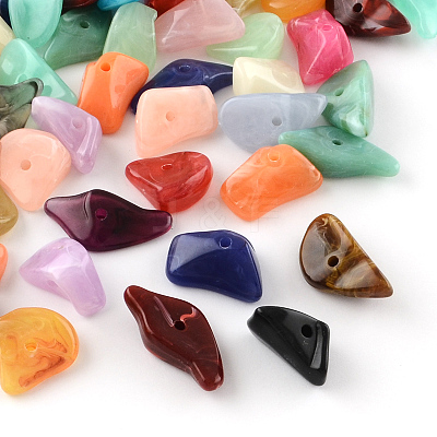 Chip Imitation Gemstone Acrylic Beads OACR-R021-M-1