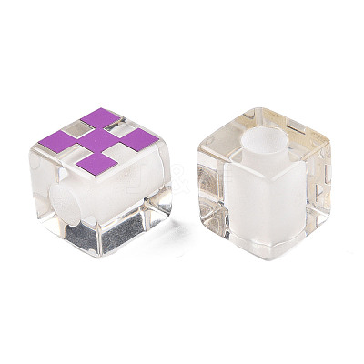 Transparent Resin European Beads RESI-N022-10A-B02-1