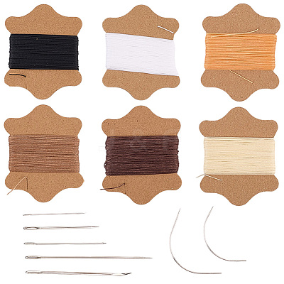 6 Bundles 6 Colors Waxed Cotton Cords OCOR-CY0001-96-1