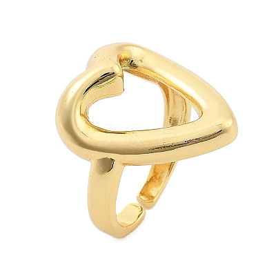 Brass Open Cuff Rings for Women RJEW-F171-01G-01-1