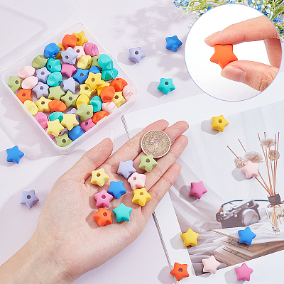 72Pcs 9 Colors Acrylic Beads OACR-PH0001-64-1