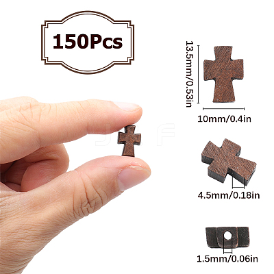 150Pcs Natural Wooden Beads WOOD-SC0001-47-1