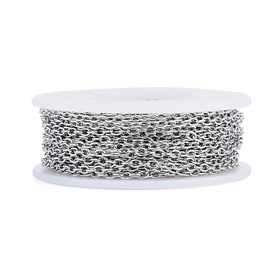 Tarnish Resistant 201 Stainless Steel Cable Chains CHS-R008-11-1