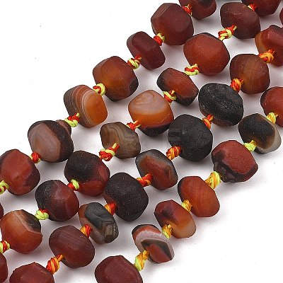 Natural Banded Agate Beads Strands GG-T001-06-1